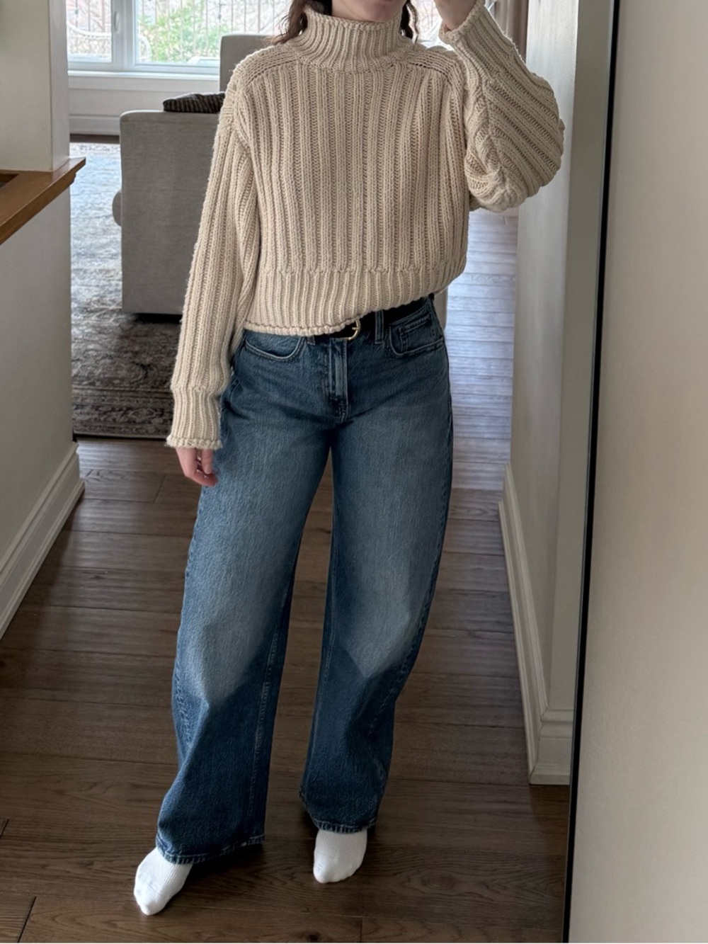H&M Soft Cream Ribbed Knit Sweater - Picture 2 of 4